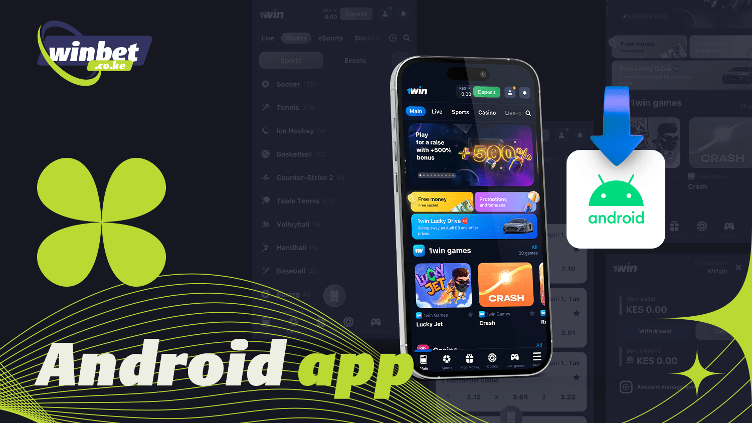 The 1win app can be downloaded on the Android platform