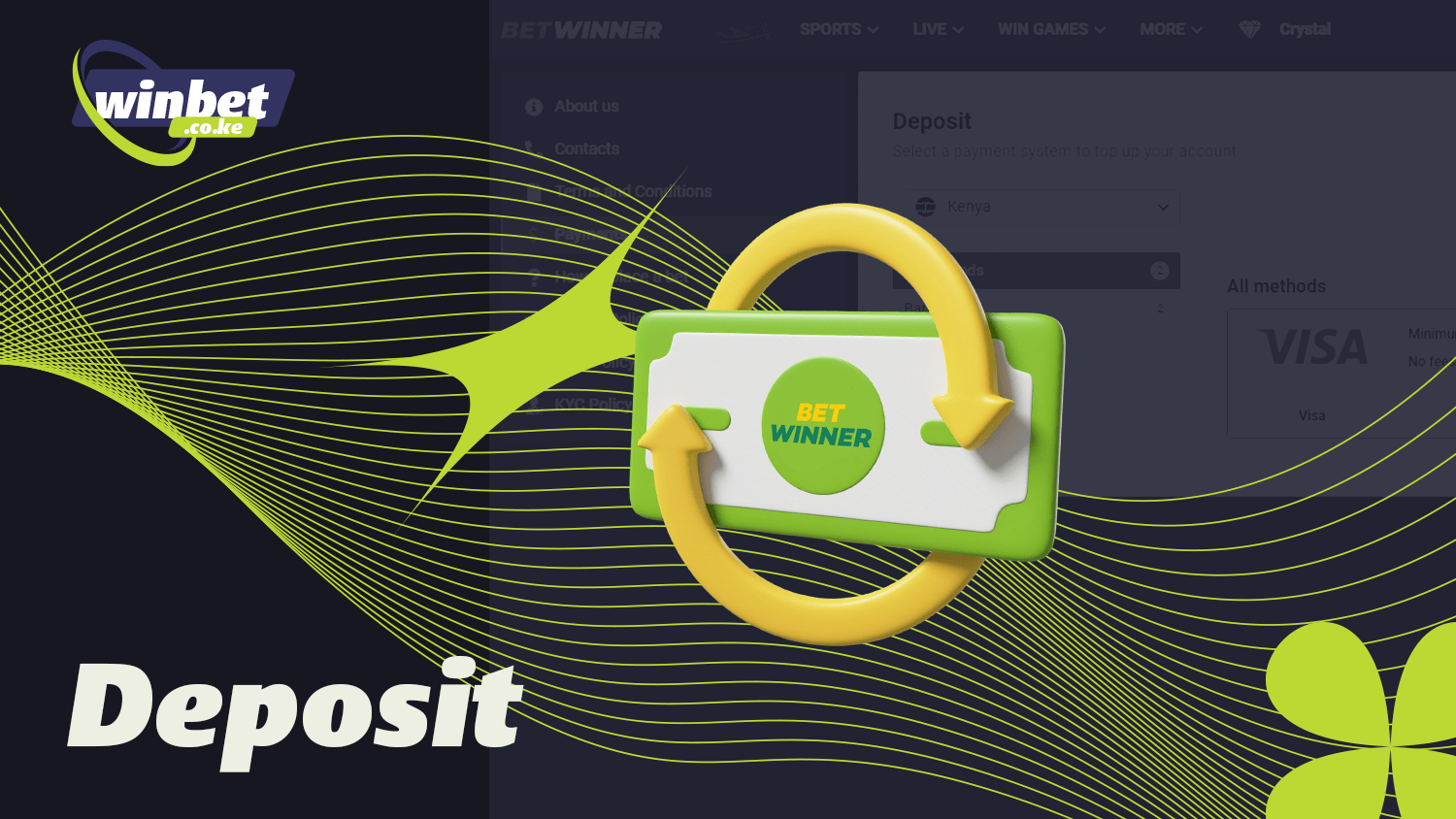 Quickly and easily top up your balance at Betwinner Kenya