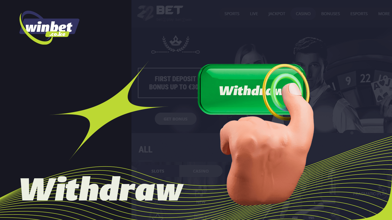 You don't have to spend a lot of time to withdraw money from 22Bet