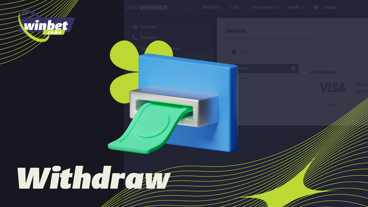 Withdraw your winnings quickly and easily at Betwinner Kenya