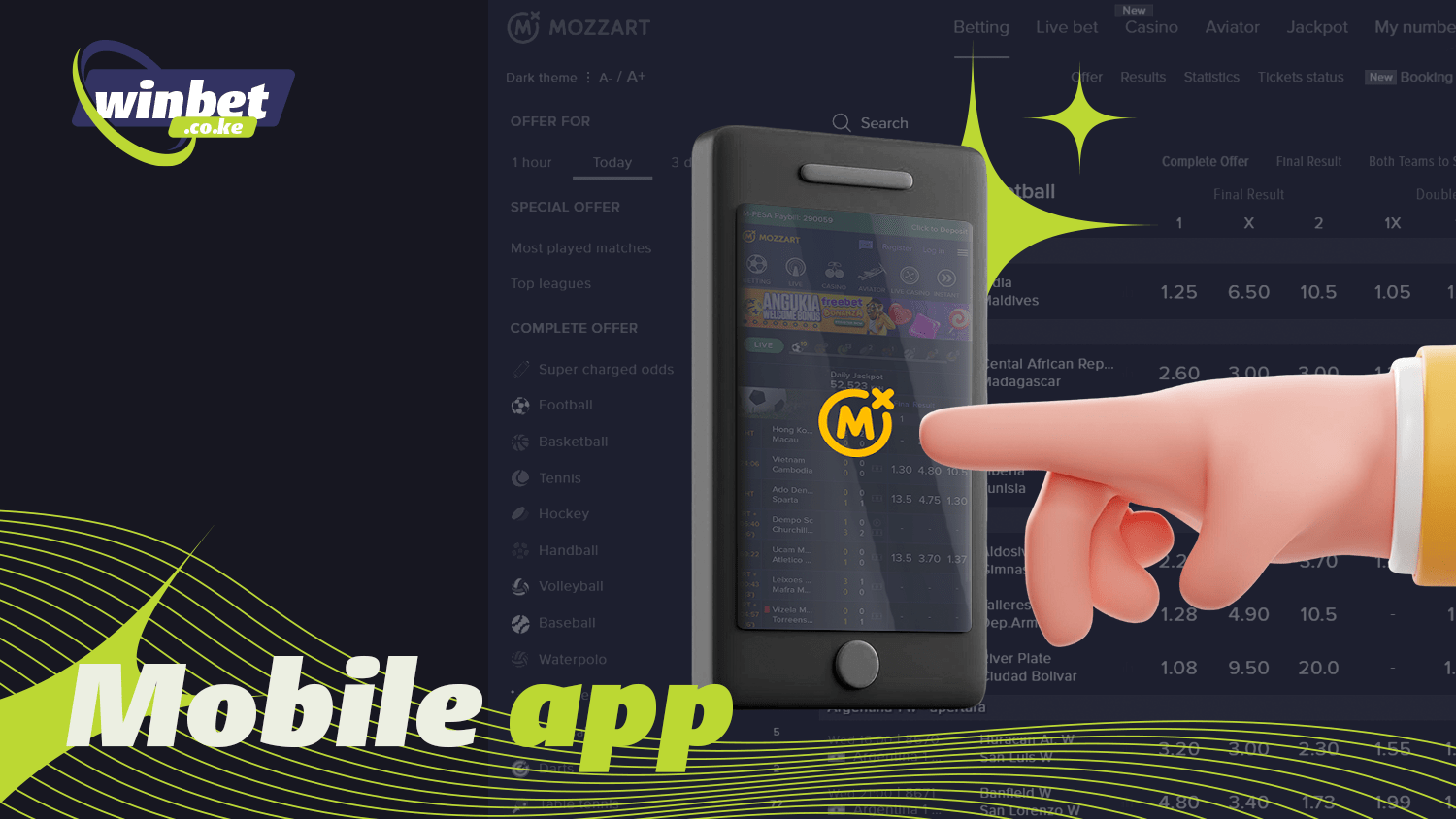 Thanks to the Mozzartbet app you can make sports bets