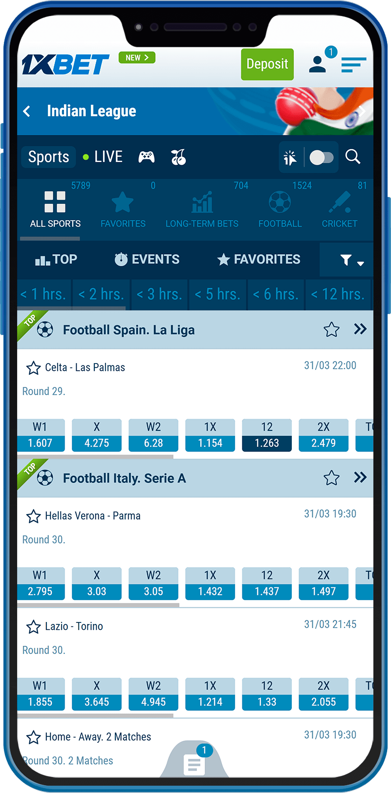 Betting on sports on the 1xBet app in Kenya