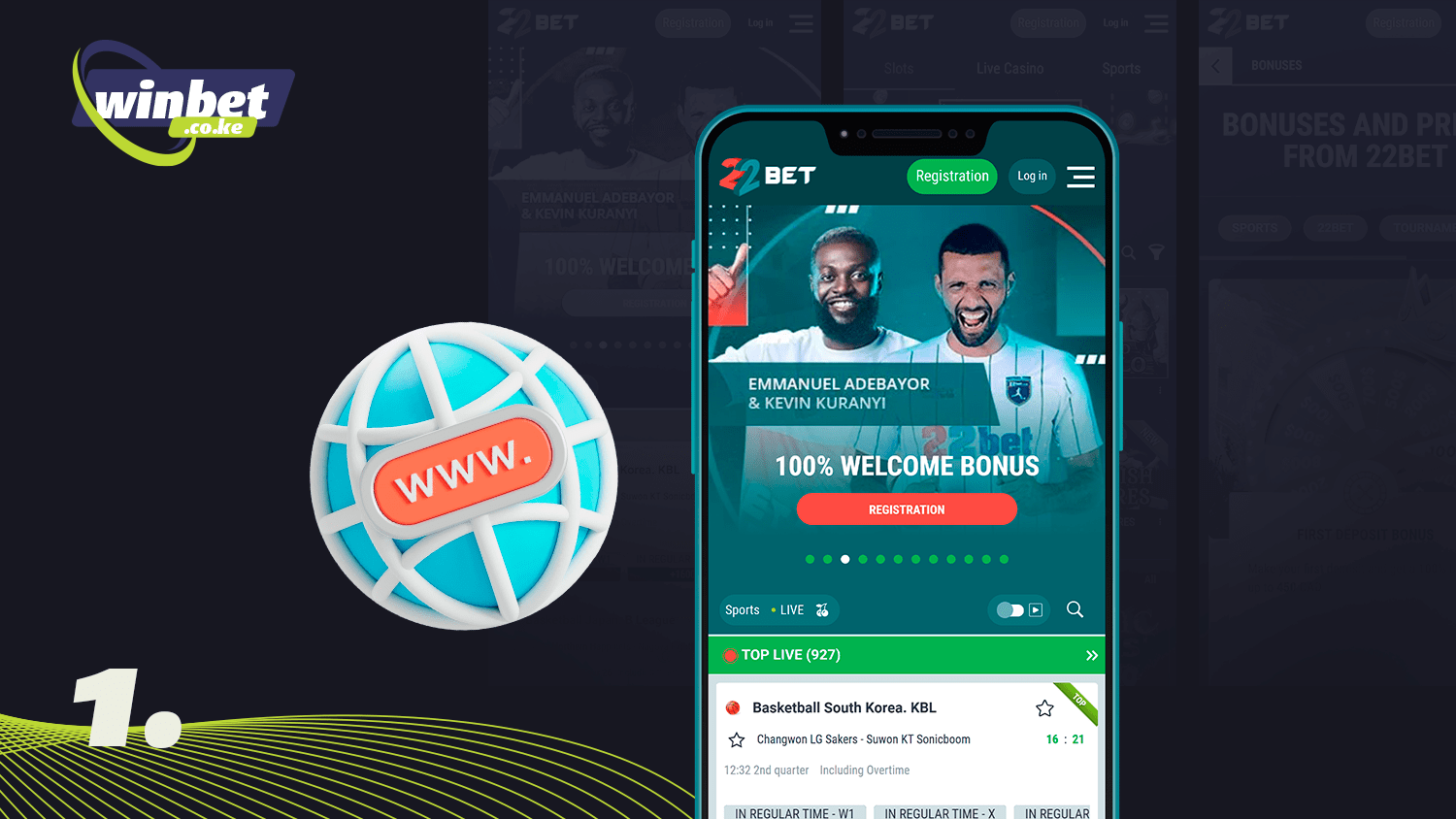 To download 22Bet app on android visit the official website