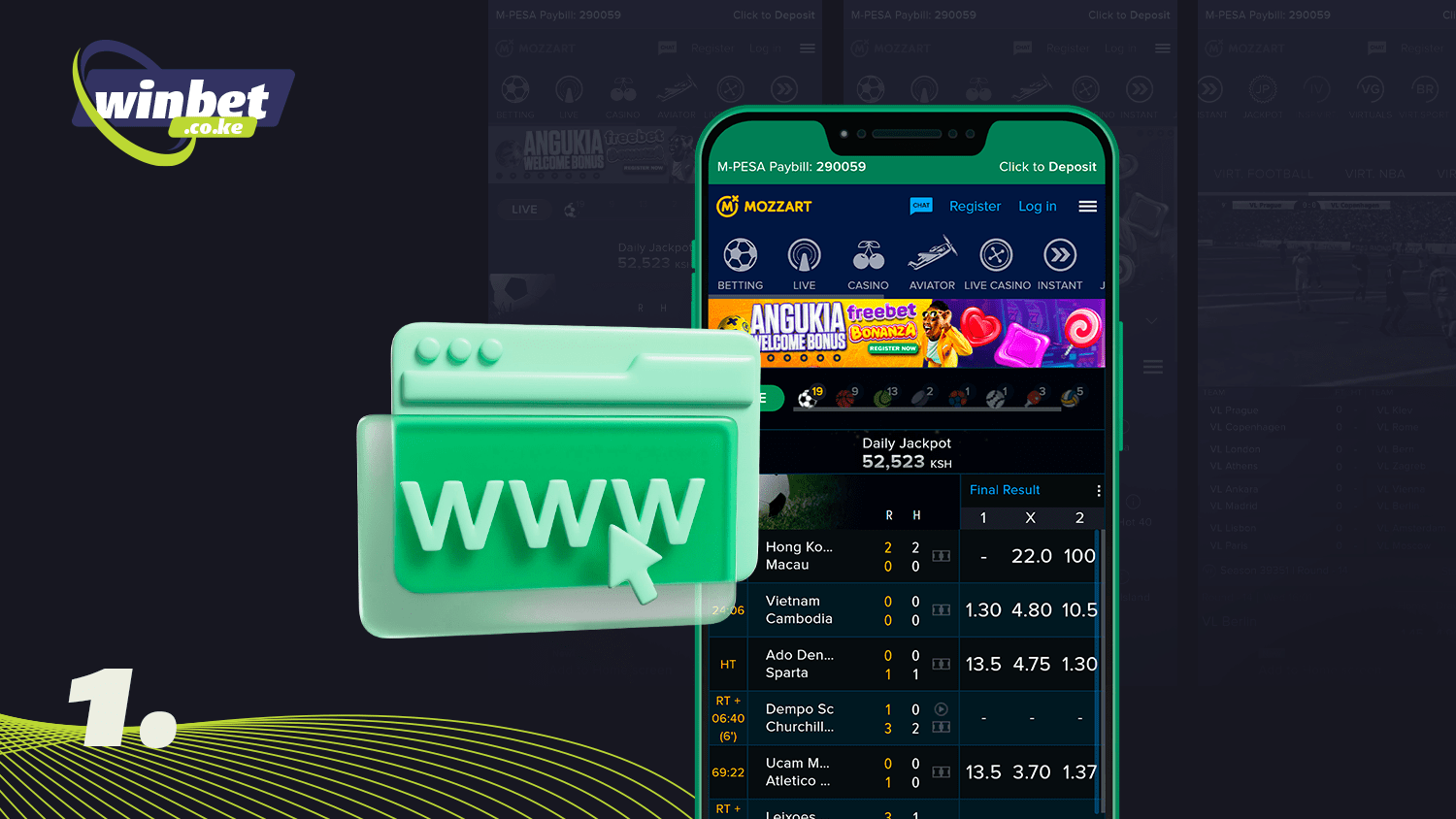 To download Mozzartbet app on android visit the official website