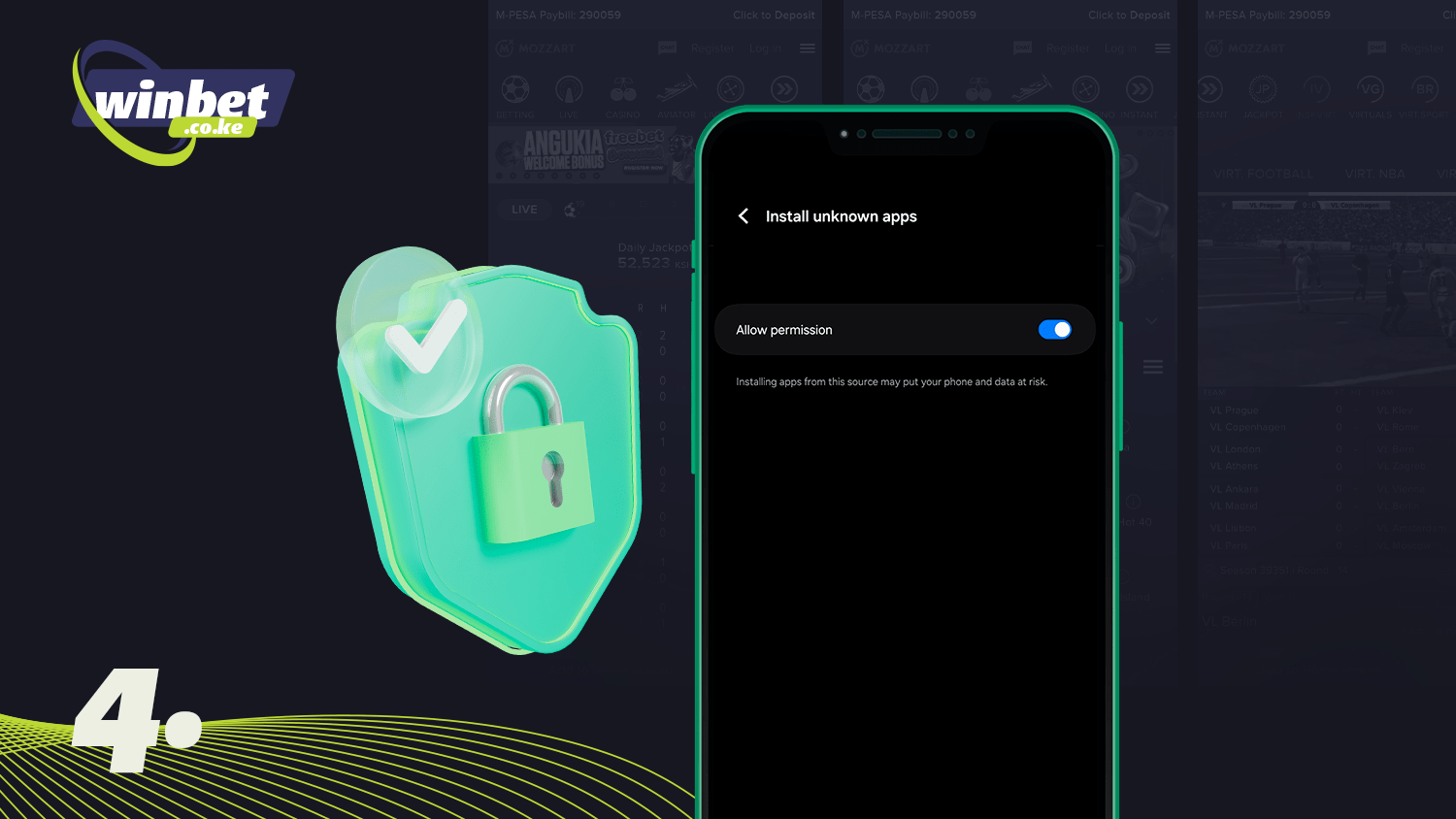 To download the Mozzartbet app, allow unknown apps