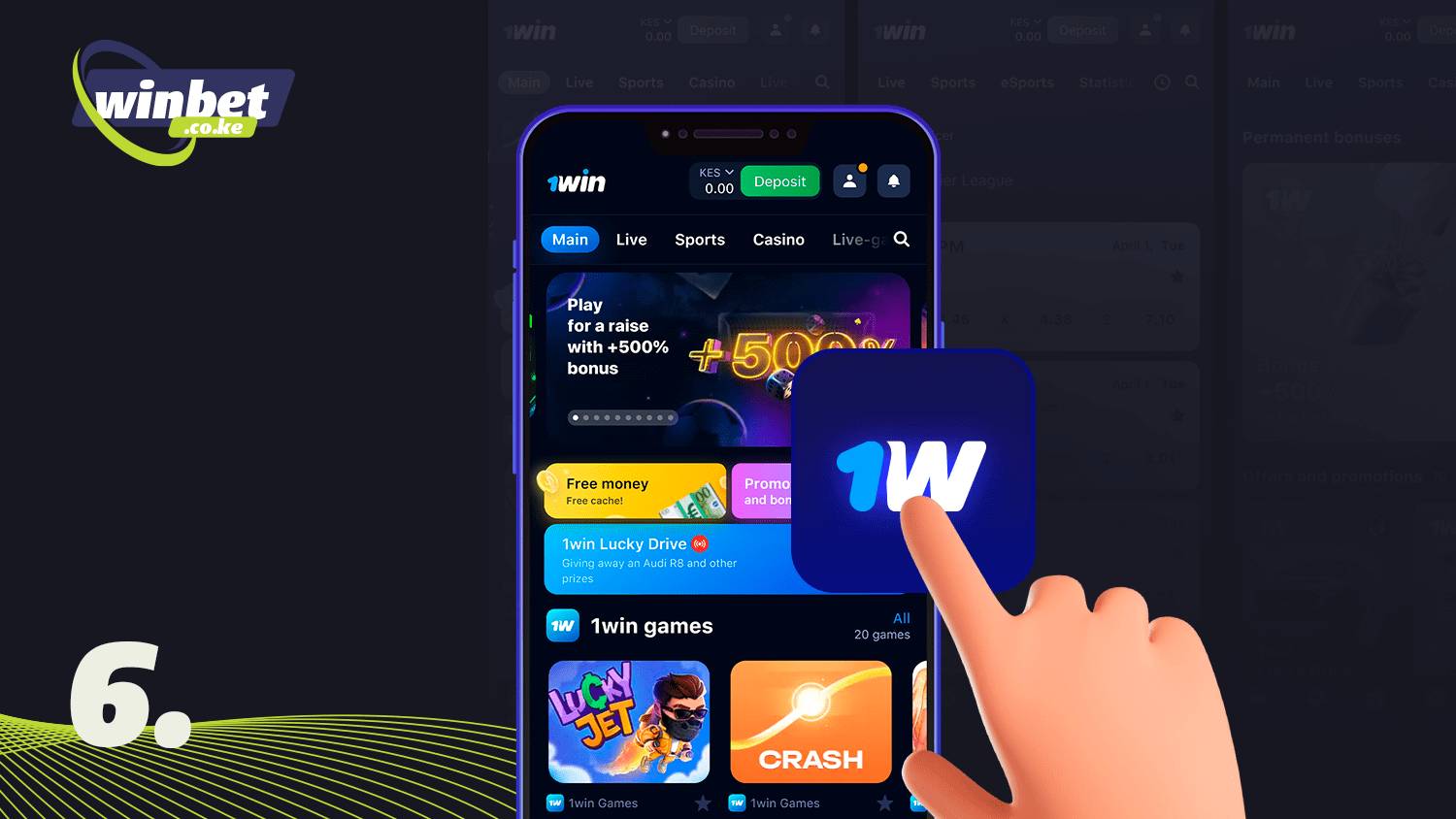 Wait for the installation and start betting in the 1win app