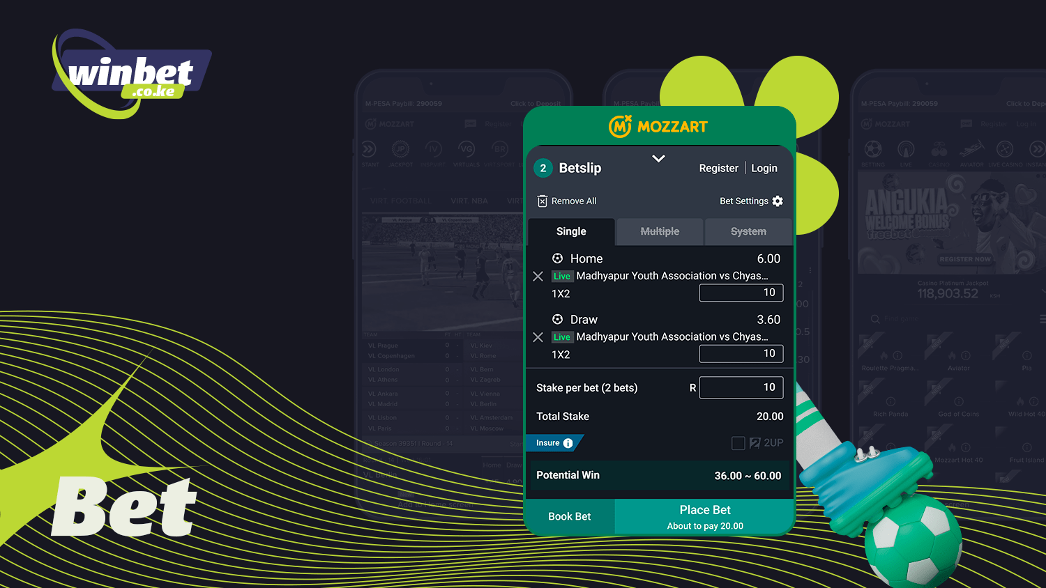 The betting process in the Mozzartbet app is very simple