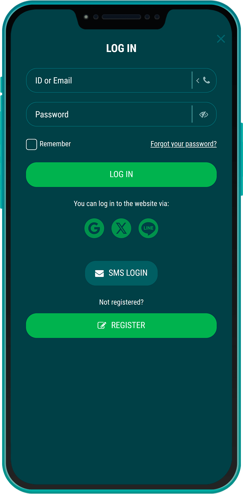Login for the 22Bet app in Kenya