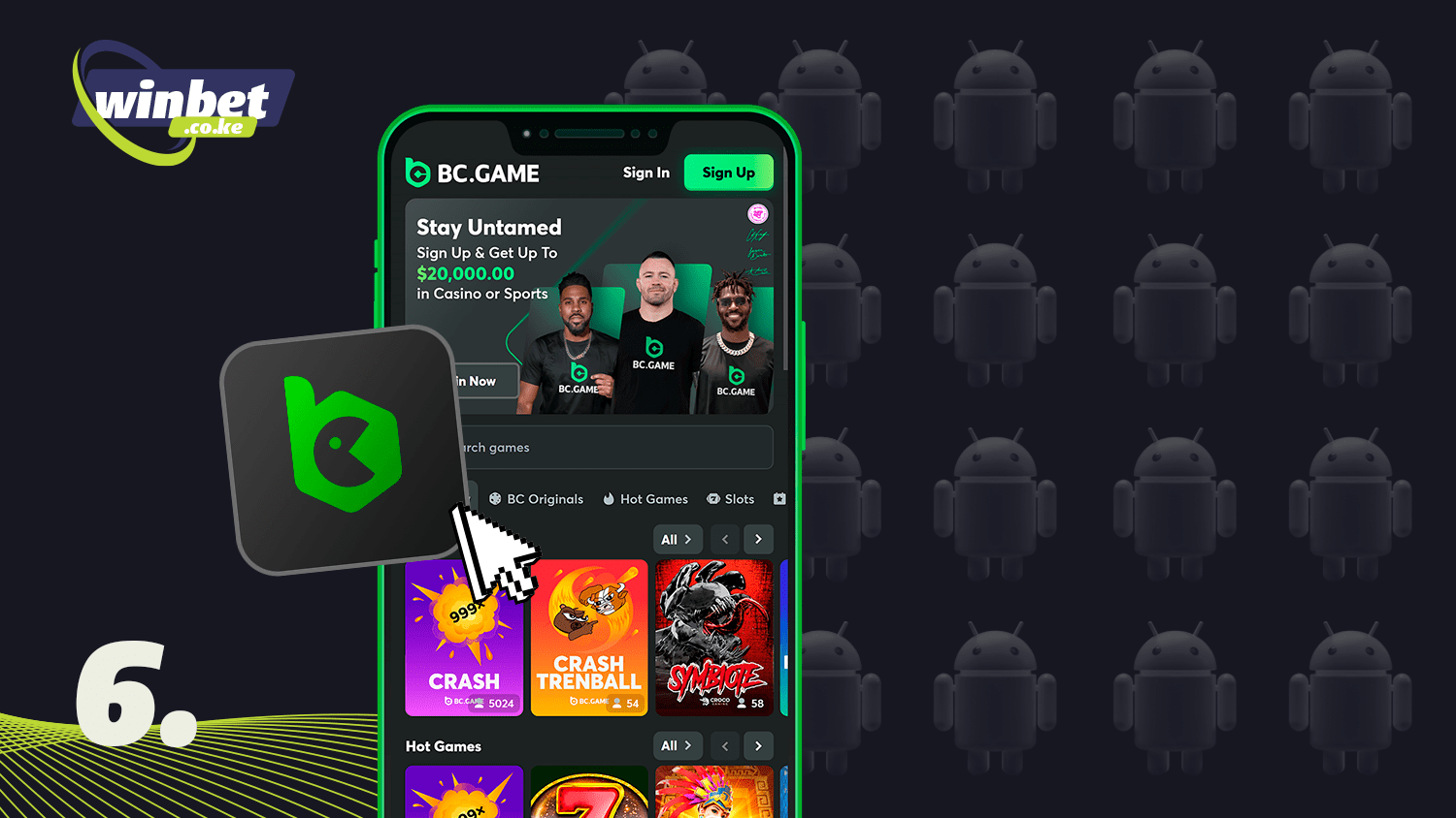 Start betting after installing the BC.Game app