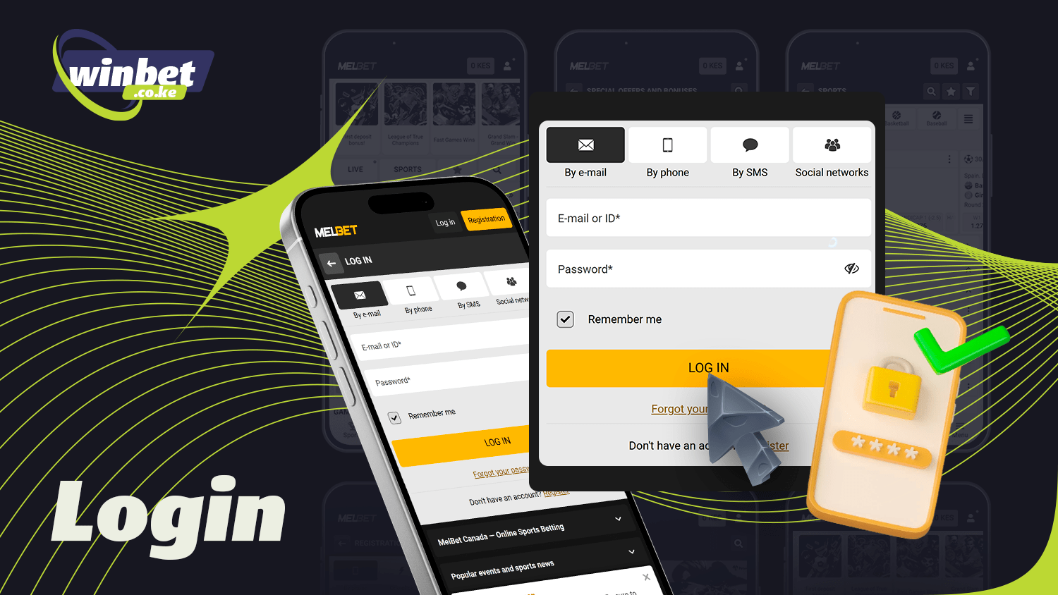 Log in to your betting account in the Melbet app