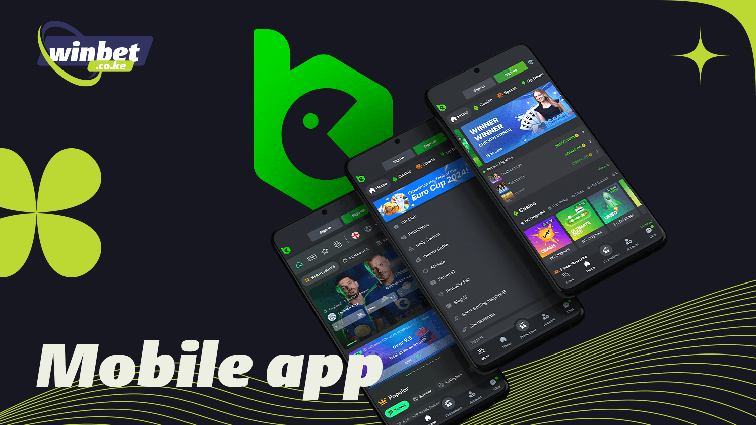 The BC.Game app is designed for easy access to the casino