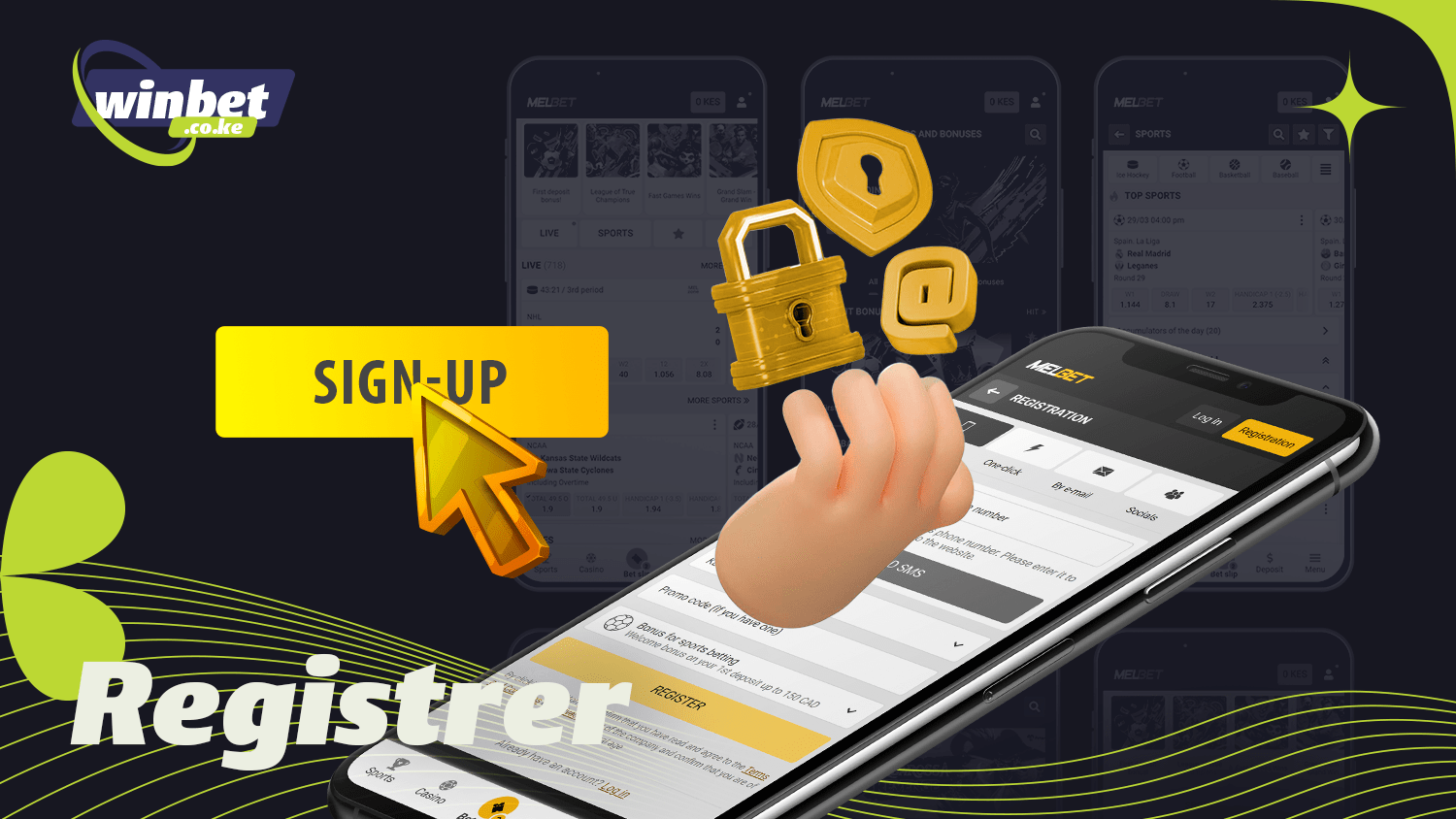 Register to use Melbet mobile application