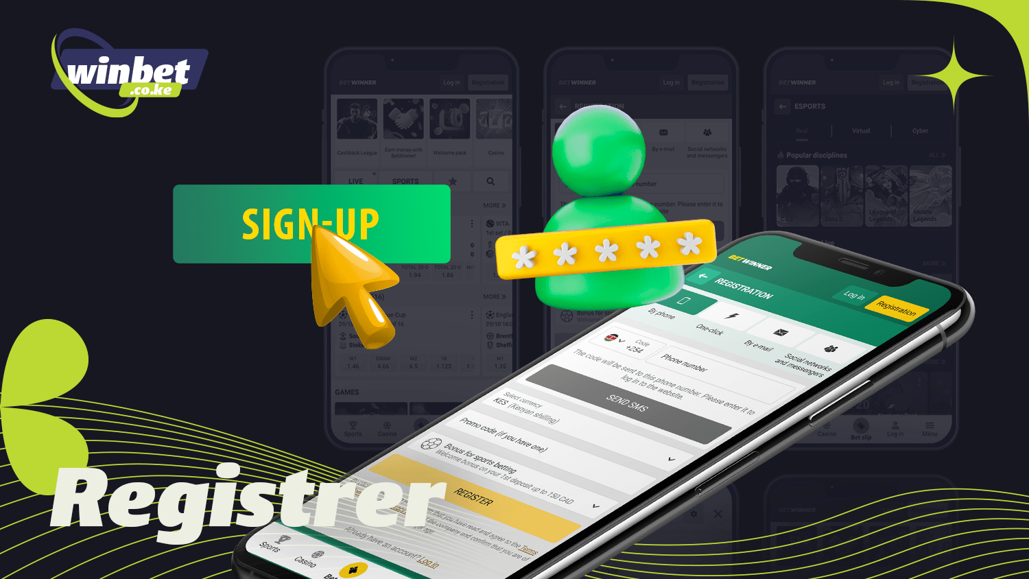 Register to use Betwinner mobile application