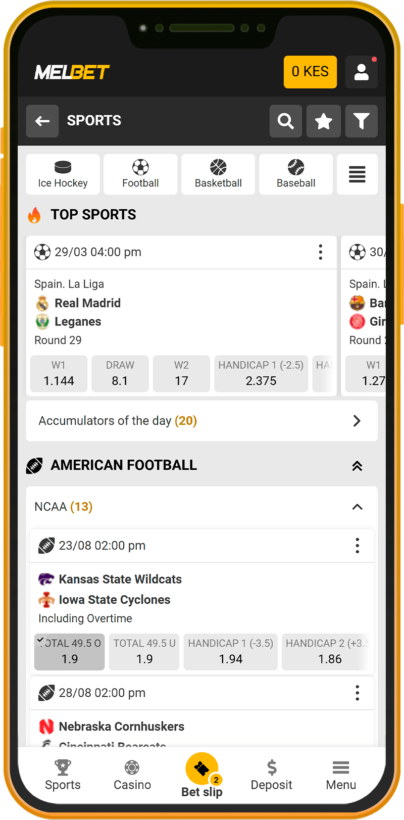 Betting on sports on the Melbet app in Kenya