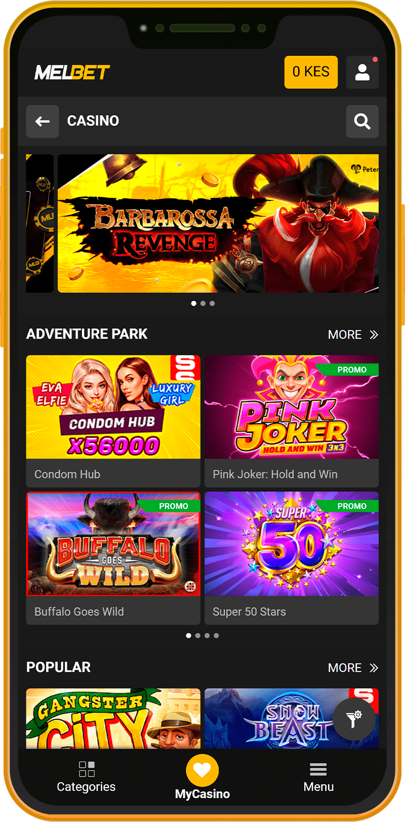 Melbet mobile app casino in Kenya