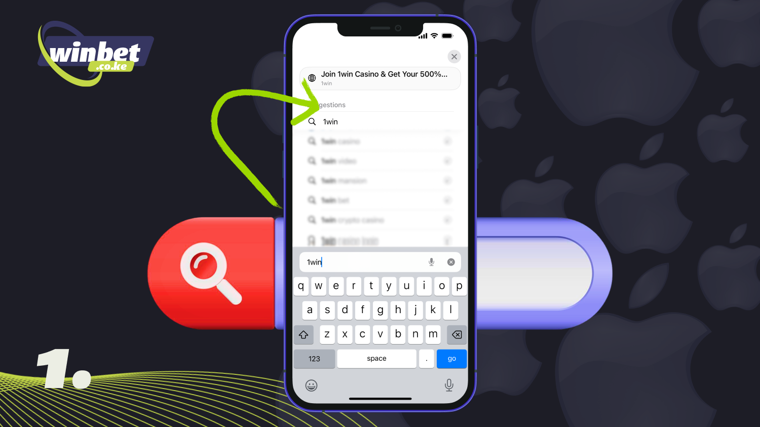 Open the official 1win Kenya website on your smartphone to download the iOS app