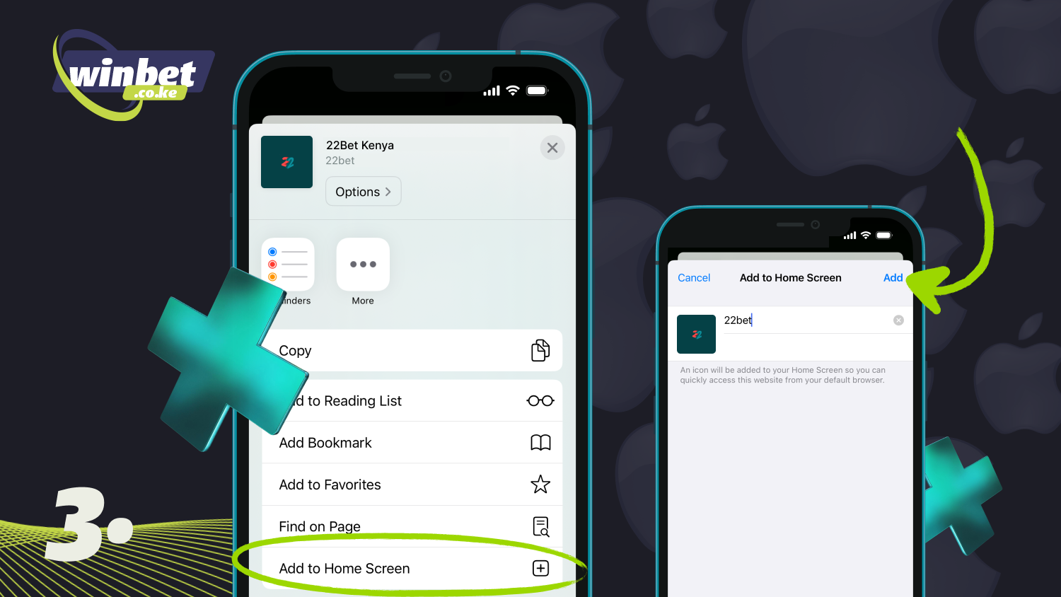 Enter the name of the 22bet app so that it downloads and installs