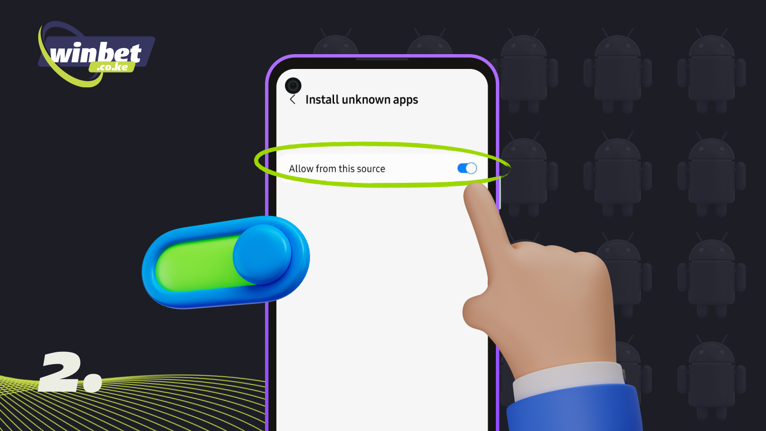 Enable the download of files from unknown sources in your Android device's settings to download the Lucky Star app