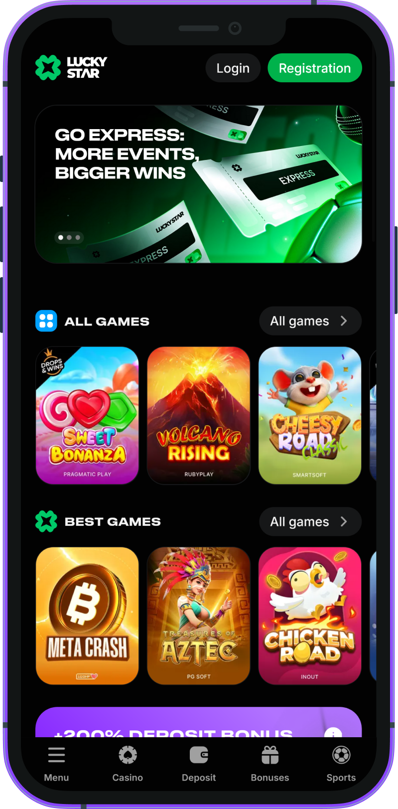 Mobile application Lucky Star