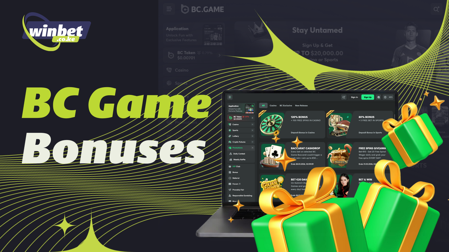 BC Game offers Kenyan players a wide selection of bonuses, rakeback, and a VIP program for sports betting and casino games