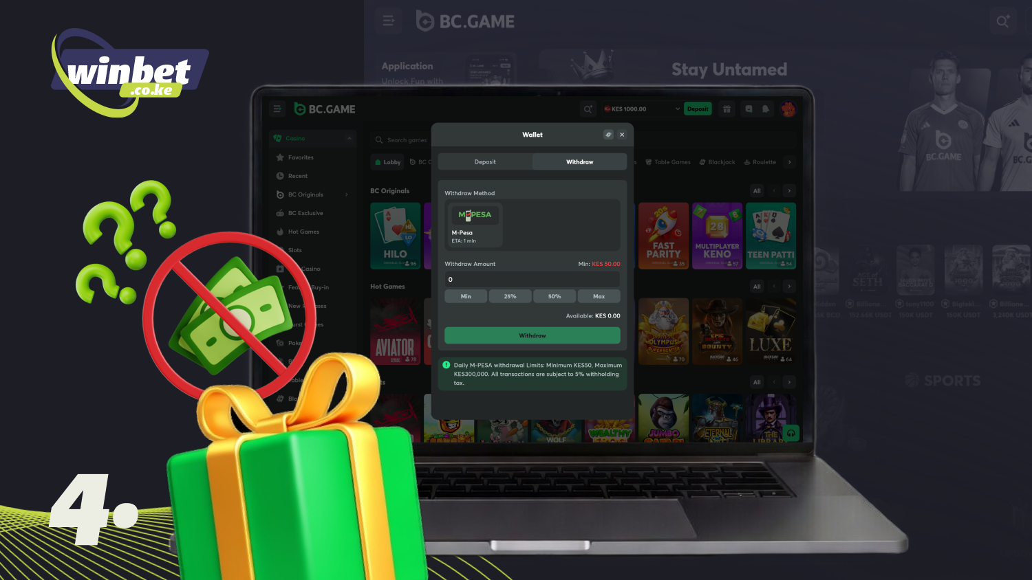 Do not withdraw funds until you have met the BC Game bonus wagering requirements