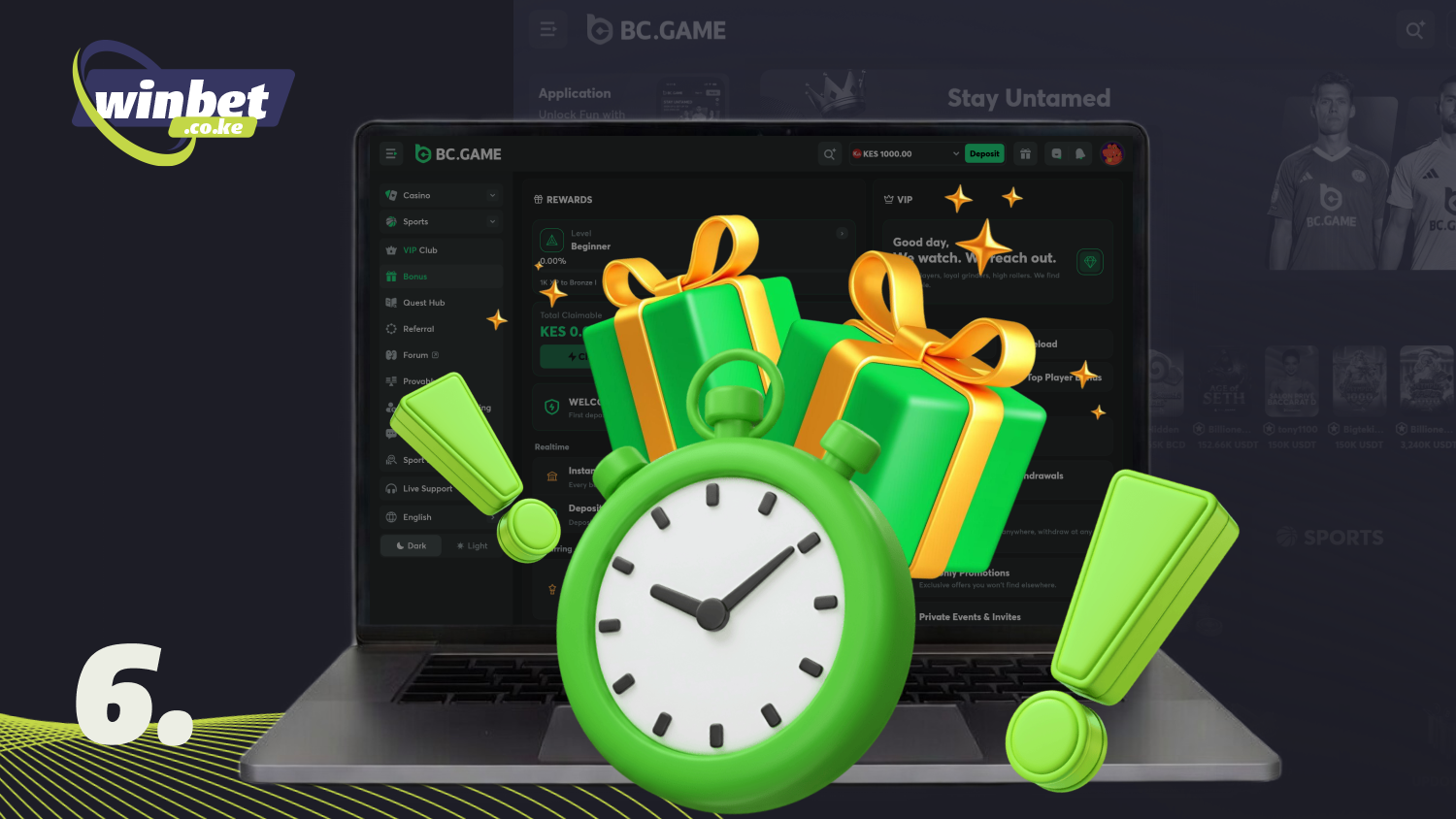 Wager the BC Game bonus before it expires