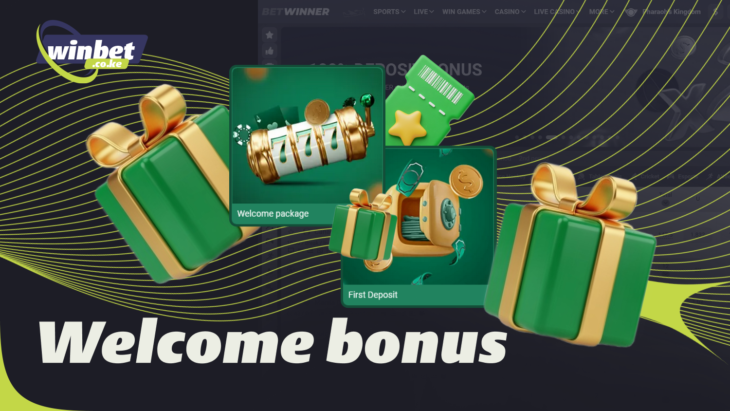 New Betwinner players from Kenya can choose between a sports or casino welcome bonus after signing up