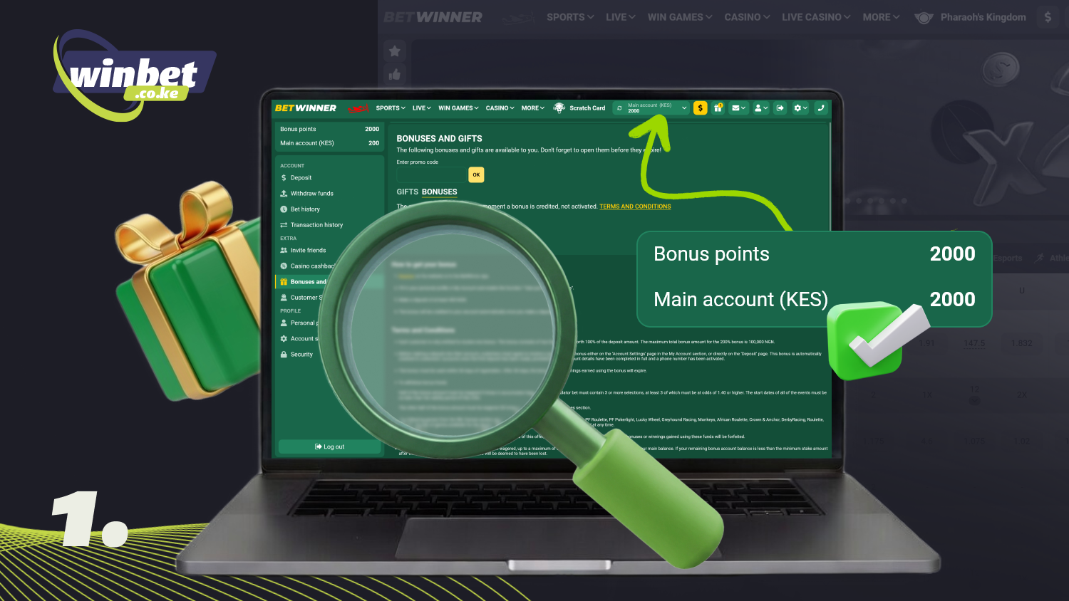 After making a deposit at Betwinner, make sure you’ve received your bonus