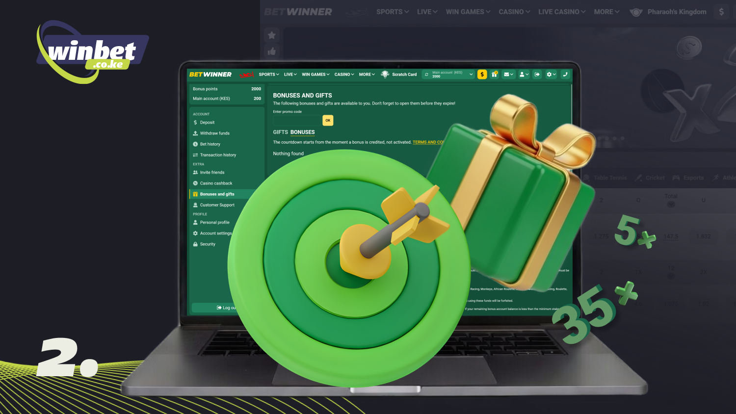 Review the Betwinner bonus wagering requirements