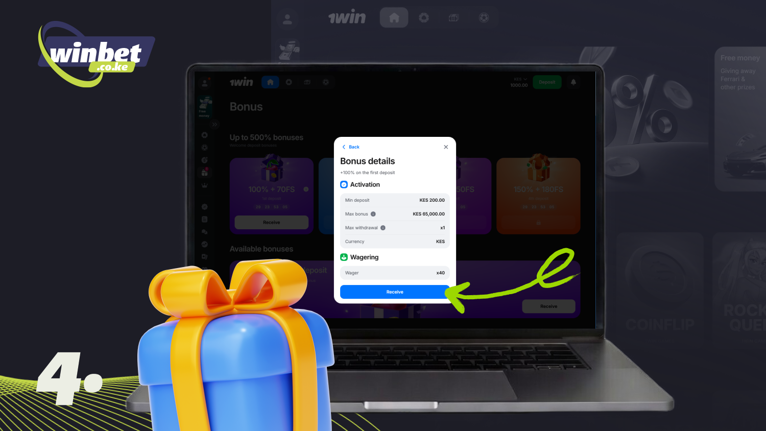 Check your 1win bonus status