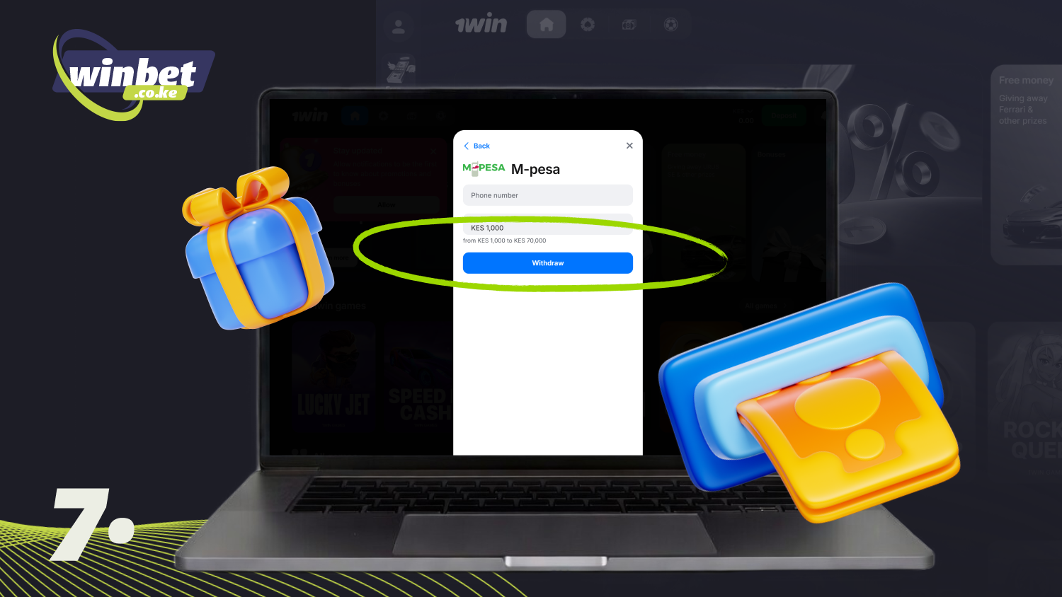 Meet all the 1win Kenya bonus wagering requirements to withdraw funds