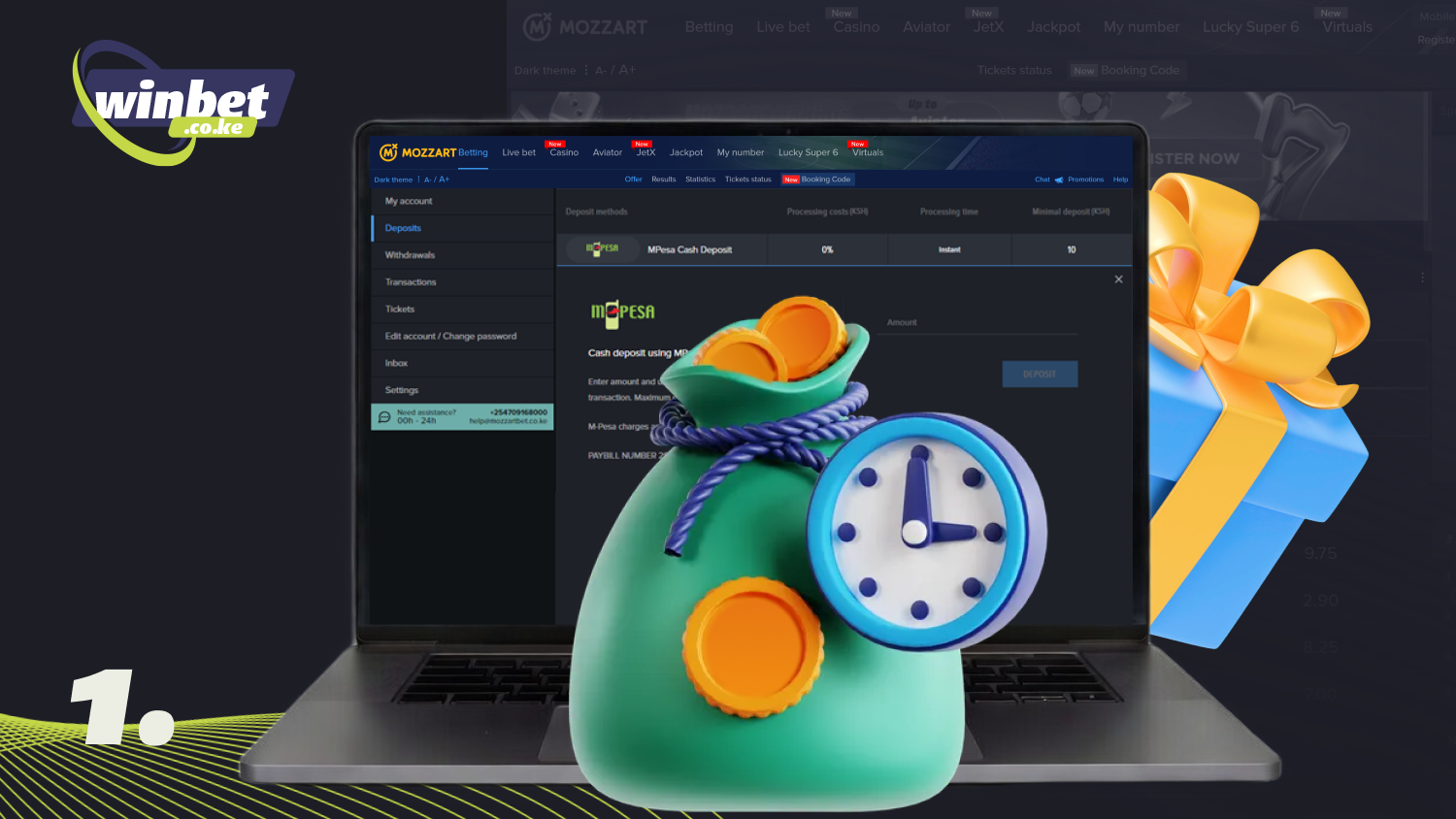 To claim the Mozzartbet bonus, place a bet using your first deposit