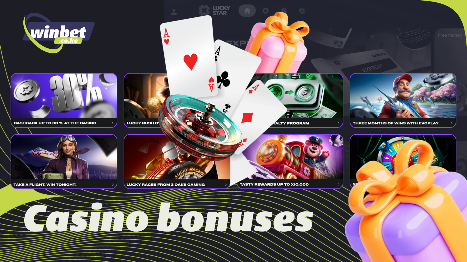 Lucky Star in Kenya offers casino players cashback, loyalty rewards, mobile bonuses, and tournaments with cash prizes